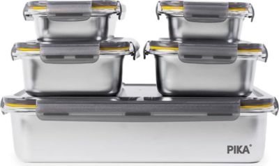 Boîte alimentaire PIKA Lot de 5 boites alimentaires en inox