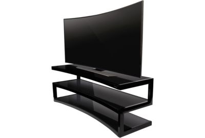 Meuble TV NORSTONE Esse Curve noir laqué/noir 32-60 P