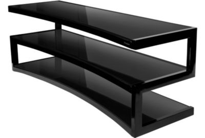 Meuble TV NORSTONE Esse Curve noir laqué/noir 32-60 P