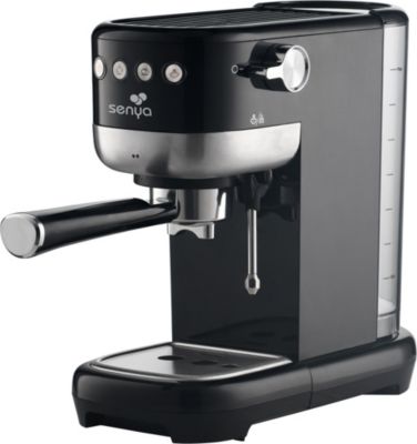 Machine à expresso SENYA Tasty Coffee noire - Avec mousse