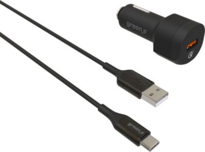 Chargeur allume-cigare GREEN_E Chargeur voiture 1 USB Quick Charge 18W