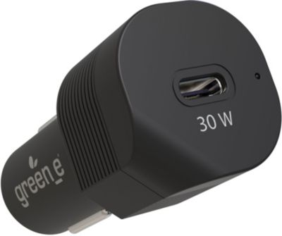 Chargeur allume-cigare GREEN_E USB-C 30W noir