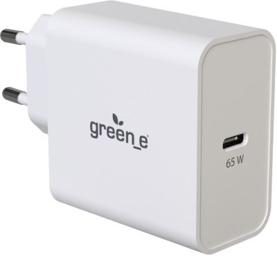 Chargeur secteur GREEN_E USB-C 65W blanc
