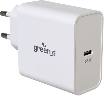 Chargeur secteur GREEN_E USB-C 65W blanc Chargeur secteur GREEN_E USB-C 65W blanc