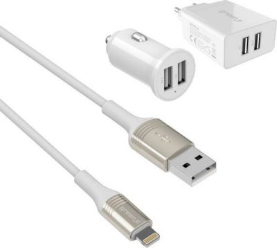 GREEN_E KIT2USB FASTCHARGE CAR + SECTEUR + CABLE