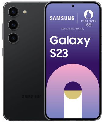 Smartphone SAMSUNG Galaxy S23 Noir 256Go Excellent État avec Batterie Neuve - Reconditionné