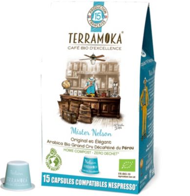Capsules Terra Moka X15 Nelson Compostables