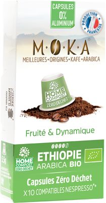 Café bio TERRA MOKA ETHIOPIE X10 Biodegradables BIO