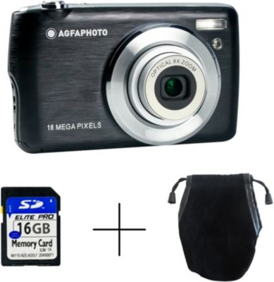 Appareil photo Compact AGFAPHOTO DC8200 Noir Pack Etui + Carte SD 16GB