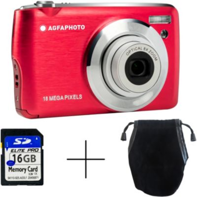 Appareil photo compact dc8200 bleu pack etui + carte sd 16gb rouge Agfa