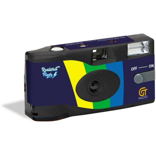 HOJO Appareil photo jetable à usage unique/réutilisable 35 mm, image  unique, étanche à 5 m, appareil photo de style rétro (bleu, basique) :  : High-Tech