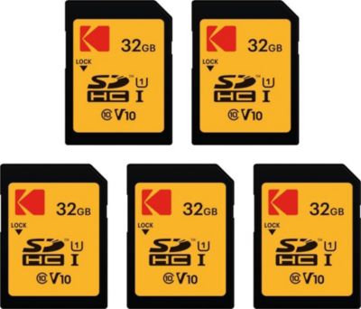 Carte Micro SD KODAK Kodak Lot de 5 Cartes Mémoire SDHC Ultra