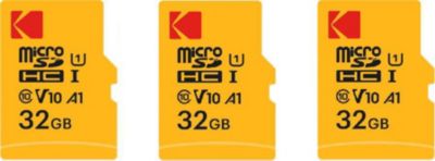 Carte Micro SD KODAK Kodak Lot de 3 Cartes Mémoire Micro SDXC