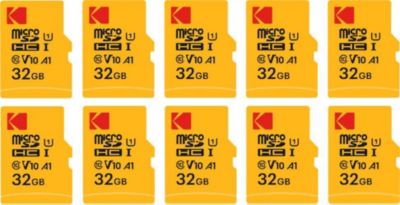 Carte Micro SD KODAK Kodak Lot de 10 Cartes Mémoire Micro SDX