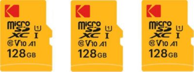 Carte Micro SD KODAK Kodak Pack de 3 Cartes Mémoire Micro SDX