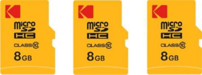 Carte Micro SD KODAK Kodak Lot de 3 Cartes Mémoire Micro SDHC