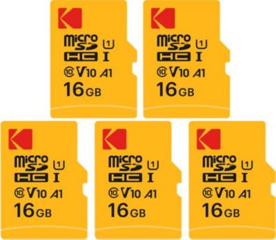Carte Micro SD KODAK Kodak Pack de 5 Cartes Mémoire Micro SDX