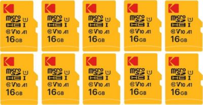 Carte Micro SD KODAK Kodak Pack de 10 Cartes Mémoire Micro SD