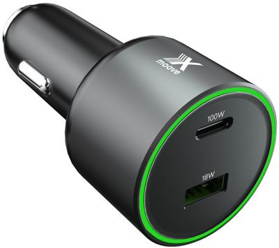 Chargeur allume-cigare XMOOVE 100W USB-A et USB-C