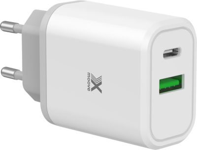 Chargeur secteur XMOOVE 30W USB-C et USB-A PowerDelivery