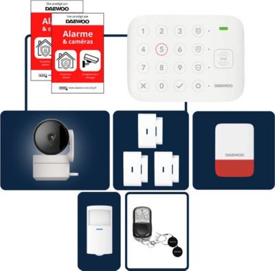 Alarme maison DAEWOO Pack Vigilia VIG501 Wi-Fi + caméra