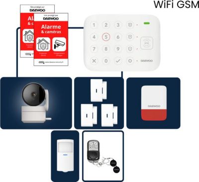Alarme maison DAEWOO Pack Vigilia VIG501+ WiFi et 4G + caméra