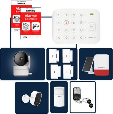 Alarme maison DAEWOO Pack Vigilia VIG502 WiFi + caméra