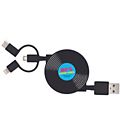 Câble trio YELLO KOKO USB vers USB-C/Micro/Ligthning 1M Vinyl
