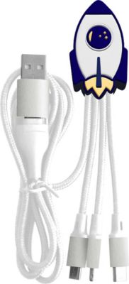 Câble micro USB YELLO KOKO Universel 5 en 1 Andy XXL Design Fusée