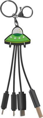 Câble USB YELLO KOKO Design Soucoupe 3A Format Porte-clés