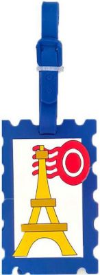 Etiquette de transport YELLO KOKO Taggy Timbre Parisien en Plastique