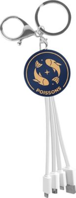 Câble micro USB YELLO KOKO USB 3-en-1 Porte-Clés design Poisson