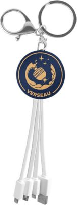 Câble micro USB YELLO KOKO USB 3-en-1 Porte-Clés design Verseau