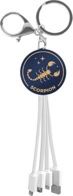 Câble micro USB YELLO KOKO USB 3-en-1 Porte-Clés design Scorpion