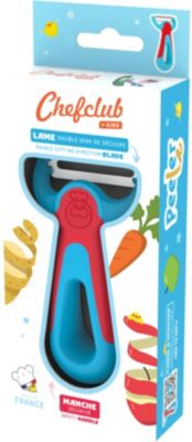 Couteau éplucheur CHEFCLUB Kids bleu et rouge | Boulanger