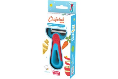 Couteau éplucheur CHEFCLUB Kids bleu et rouge