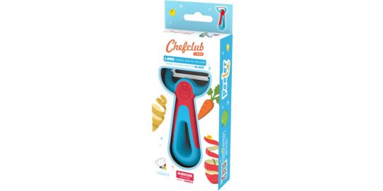 Couteau éplucheur CHEFCLUB Kids bleu et rouge