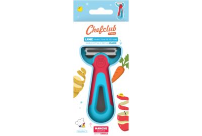 Couteau éplucheur CHEFCLUB Kids bleu et rouge
