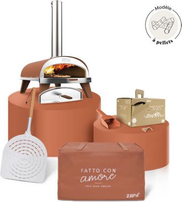 Four à pizza pellet ZIIPA Pack Iniziale - Terracotta