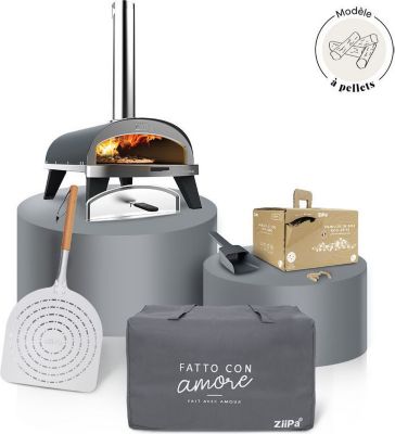 Four à pizza pellet ZIIPA Pack Iniziale - Ardoise