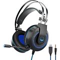 Casque gamer OVLENG GT65 bleu LED pour PC & consoles