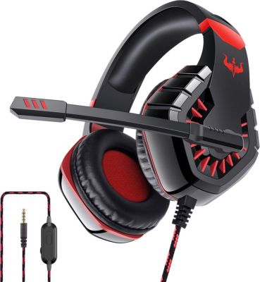Casque gamer OVLENG OV-P40 noir & rouge avec micro - HP 50mm