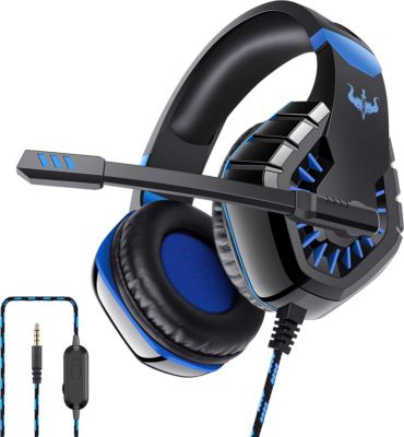 Casque gamer OVLENG OV-P40 noir et bleu avec micro  HP 50mm