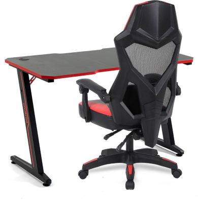 Bureau AMSTRAD DESK120Z-RED &  Fauteuil 309-BK - Rouge Bureau AMSTRAD DESK120Z-RED &  Fauteuil 309-BK - Rouge