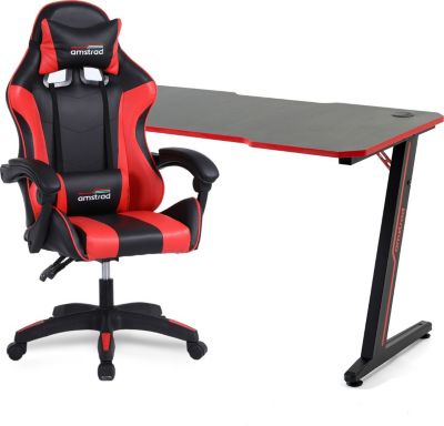 Bureau AMSTRAD DESK120Z-RED & Fauteuil - Rouge