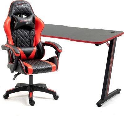 Bureau AMSTRAD DESK120Z-RED & Fauteuil - Rouge