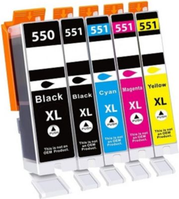 Cartouche d'encre SHOP-STORY Pack de Cartouches 550/551 XL Compatible