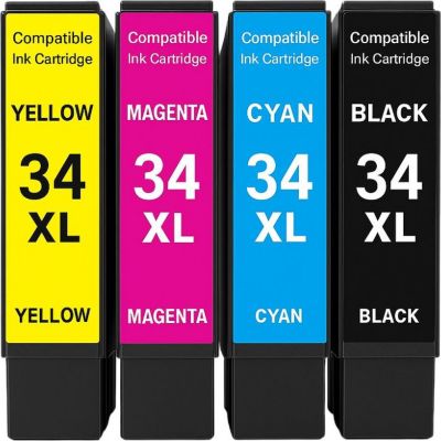 Cartouche d'encre SHOP-STORY Pack de Cartouches Compatibles EPSON 34X