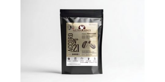 Café grain LE FOU DU GRAIN 250G Papouasie - Intensité 4
