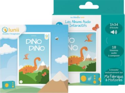 Lunii Coffret Dino Dino Livre Audio Interactif Dès 3 Ans À Écouter Sur Ma Fabrique À Histoires